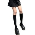 thumbnail image 2 of Kmbangi Women Soft Velvet Knee Highs Socks, Solid Color Warm Stockings, 2 of 4