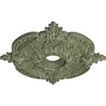 thumbnail image 3 of Ekena Millwork 28 3/8"OD x 3 3/4"ID x 1 5/8"P Benson Classic Ceiling Medallion (Fits Canopies up to 6 1/2"), Hand-Painted Athenian Green Crackle, 3 of 6