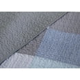 thumbnail image 6 of Chezmoi Collection Axel 3-Piece Plaid Checkered Grid Patchwork 100% Vintage Washed Cotton Quilt Set, Queen Size, 6 of 7