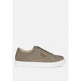 thumbnail image 2 of ASHFORD Taupe Fine Suede Handcrafted Sneakers, 2 of 7