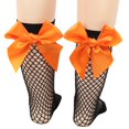 thumbnail image 1 of Chaussettes Résille pour Femmes Chaussettes Hautes en Maille Bas de Mode avec Noeud en Satin, 1 of 3