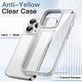 thumbnail image 3 of JETech Case for iPhone 14 Pro Max 6.7-Inch, Shockproof Phone Bumper Cover, Solid Color Matte TPU Frame, Anti-Scratch Clear Back (Silver), 3 of 6