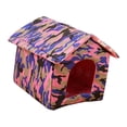 thumbnail image 4 of Caseta para gatos al libre, caseta para perros, fácil de montar, nido comunitario desmontable, cama cueva para mascotas, refugio de invierno para Largo 43X40X42CM, 4 of 7