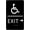 Black, variant on ADA CENTRAL SIGNS - 6"X9" Exit Right Sign with Arrow - ADA Compliant Tactile Graphics Grade 2 Braille Text Wall Signs - Emergency Rescue Safety Sign for School, Office, Business, Apartment, Restaurant