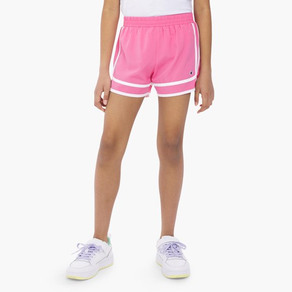 Champion Girls Woven Varsity Shorts - Pink - Size X-Large