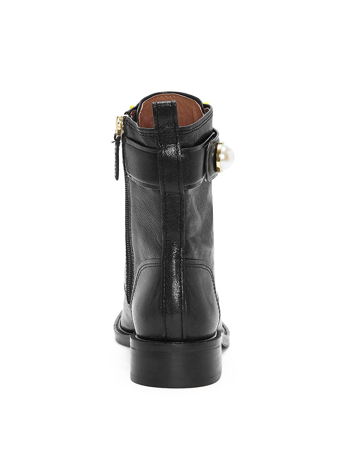 louise et cie faux pearl leather military boots