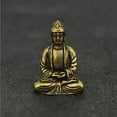 thumbnail image 4 of EIMELI 2pCS Laiton Mini Sakyamuni Statue Bouddha Ornements Méditation Assis, 4 of 9