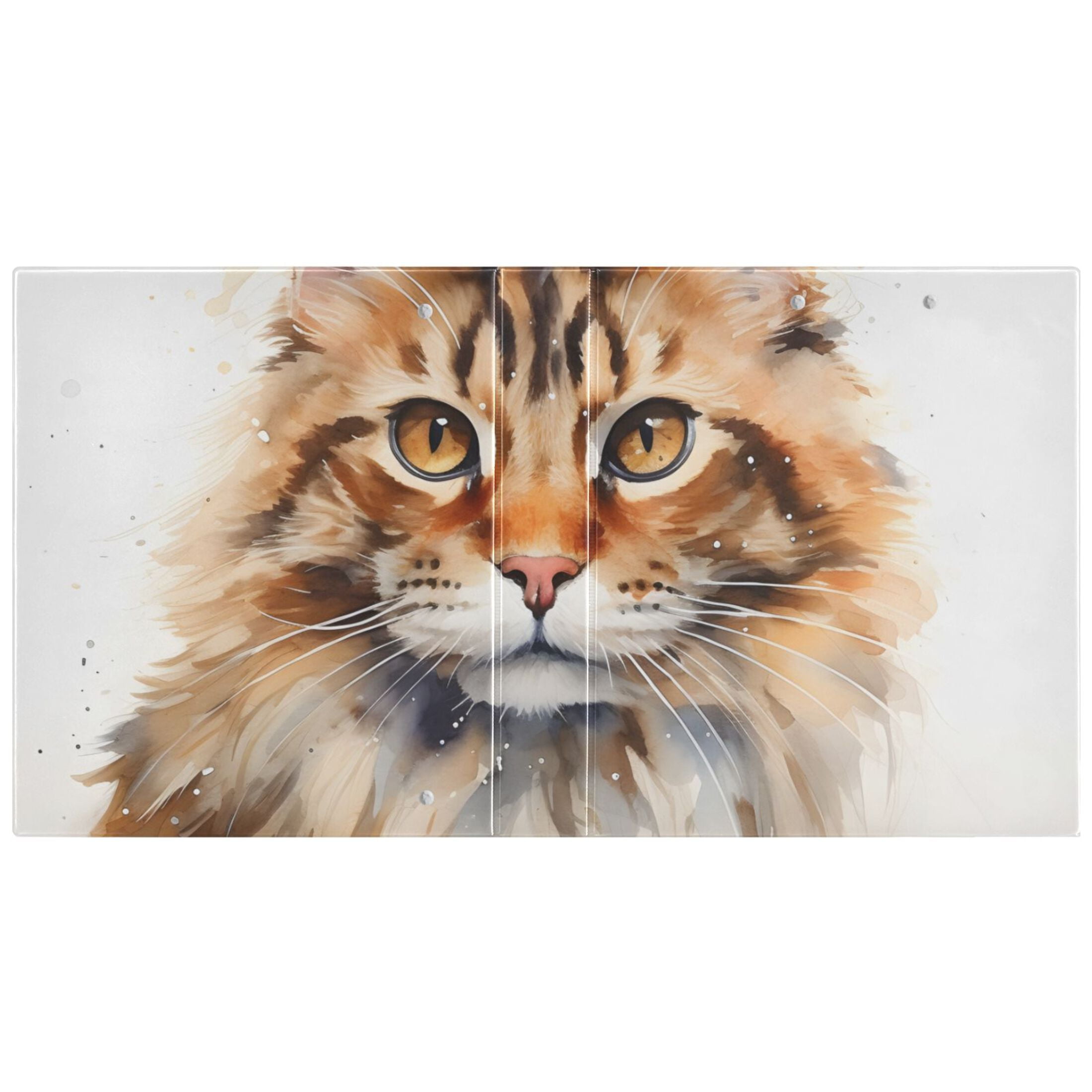 Burdine Cat File Folder 3 Ring Binders 1.5 inch Hardcover File Folders with Interior Pockets A4 Size Organizer for School Office Hospital
