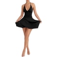 thumbnail image 2 of KelaJuan Women Mini Dress Sleeveless Halter Dress Backless Asymmetric Summer Dress for Club Party, 2 of 7