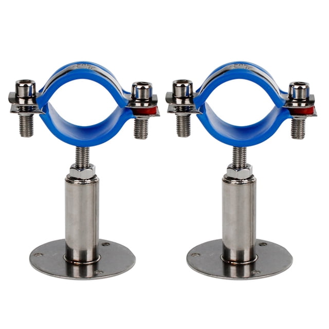 MasteelfCA 2pcs Adjustable Stainless Steel Hose Clamps Water Pipe Clips Tube Bracket Clamp
