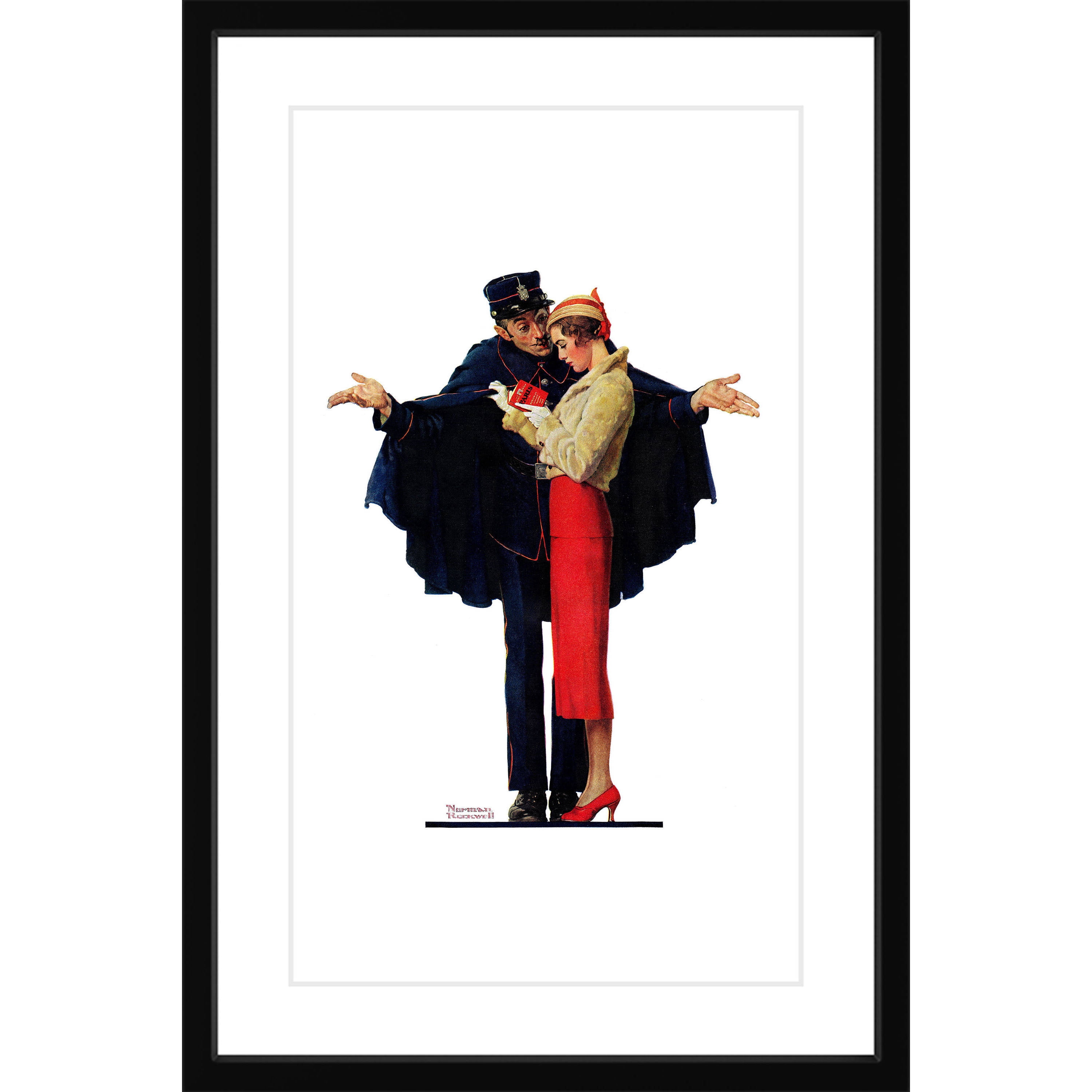 Marmont Hill "Lost in Paris" by Norman Rockwell Framed Art Print