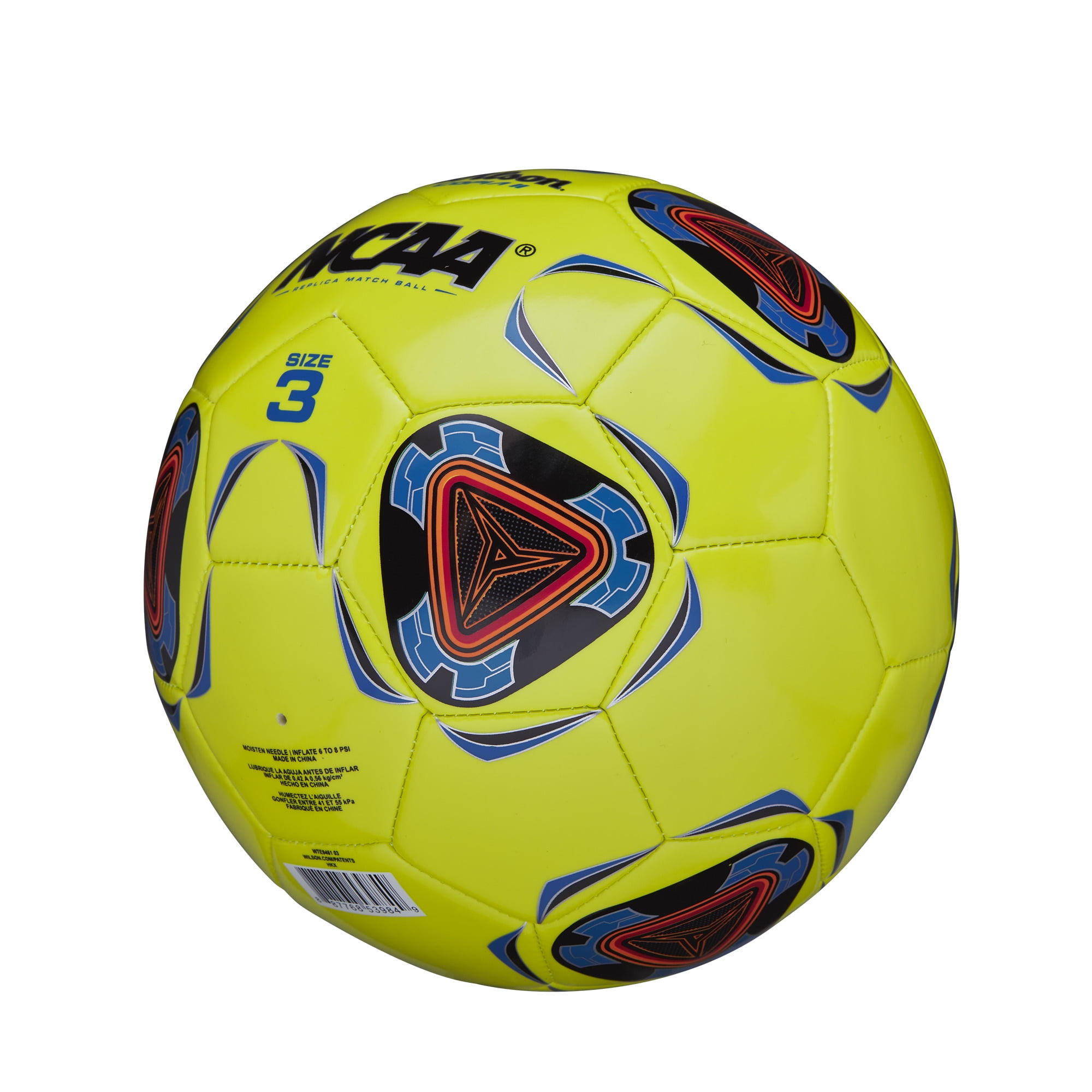 Wilson NCAA Copia II Soccer Ball, Size 3 - Optic Yellow