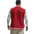 thumbnail image 5 of Bcfgryg Men's Spring And Autumn Vest Coat Standing Collar Sleeveless Button Jacket Vest Mens Waterproof Jacket Red M, 5 of 5