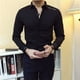 thumbnail image 2 of Camisas y blusas para hombre, camisetas de hombre de negocios, estéticas de manga larga, originales, con cuello, mangas, ropa de lujo de algodón y seda asiática, 2 of 5