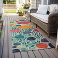 thumbnail image 3 of Dalyn Rugs Machine Washable Indoor/Outdoor Chantille Teal 2'3" x 7'6" Runner Rug, 3 of 7