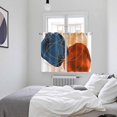 thumbnail image 4 of Boho Geometric Kitchen Curtains 72 Inch Length, Farmhouse Abstract Retro Stripes Motifs Grommet Top Bedroom Living Room Curtains, Light Filtering Cafe Curtain Drapes 2 Panels Set 104''x72'', 4 of 9