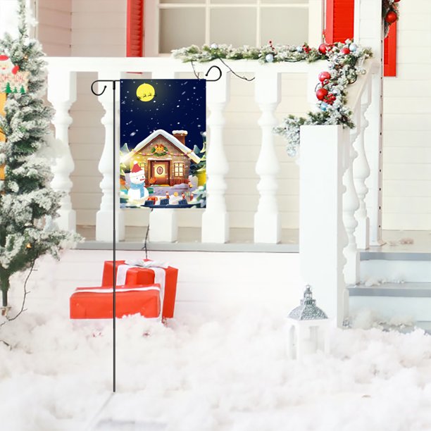 Isvgxsz Clearance Christmas Tree Christmas Garden Flags 12x18 Inch Double Sided Small Vertical Yard Flag Christmas Outside Decor for Christmas Winter Holiday Party Garden Patio Lawn