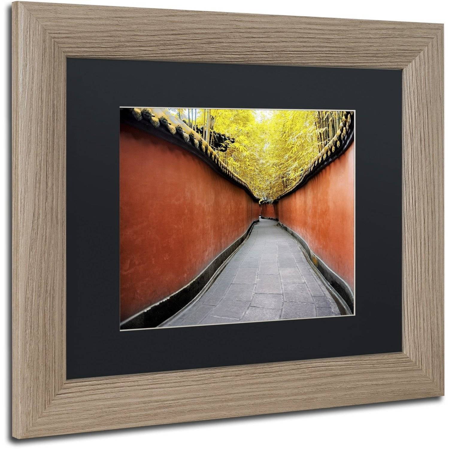 Trademark Fine Art "Alley Bamboo" Canvas Art by Philippe Hugonnard, Black Matte, Birch Frame