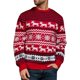 thumbnail image 1 of Suéter Navideño Informal para Parejas, Jersey de Punto con Cuello Redondo y Mangas Raglán, Blusas Cómodas y Cálidas para Otoño. Rojo (Hombres) S, 1 of 4