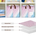 thumbnail image 4 of Yayeee Foldable Storage Basket for Shelves with Handles Waterproof Cloth Bins, Pink Gradient, 4 of 7
