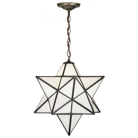 

Moravian Star Handcrafted Pendant in White Finish