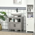 kleankin Under Sink with 2 Doors & Open Shelf Bathroom