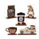 thumbnail image 4 of Conjunto de decoración de bandeja de café de 5 piezas Señales de madera decorativas decorativas decoraciones de mesa creativas para el café de, 4 of 8