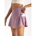 thumbnail image 2 of Luce elegante y siéntete cómoda: faldas de tenis 2 en 1 con pantalones cortos y pantalones cortos de yoga y golf con bolsillo interior de cintura alta para ropa deportiva para mujer, 2 of 4