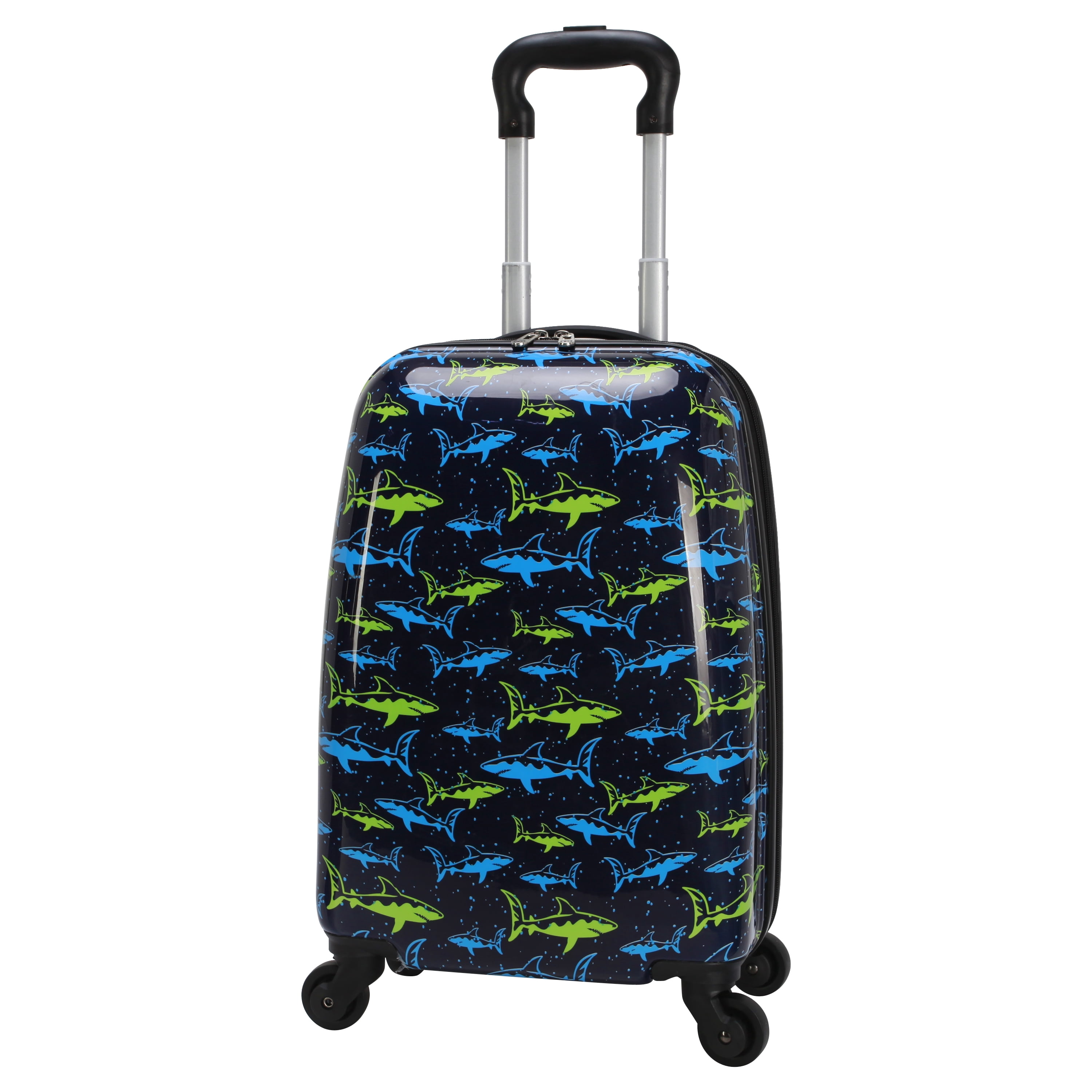 Protege Kids 18" Hardside Carry on Luggage, Neon Shark, (Walmart.Com Exclusive)