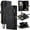 Black, variant on For Samsung Galaxy A37 5G Wallet Case with Card Slots, Leather Detachable Wristlet Strap 3-in-1 Zipper Pocket and Magnetic Flip Folio, RFID Blocking Card Holder Stand Case for Women and Men,Black