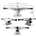 thumbnail image 3 of Victory Jump Cruiser Skateboard Trucks and Wheels Set, Skateboard Accessories, Skateboard Trucks 5 inch, Skateboard wheels 60mm, Skateboard Bearings (5 inch Silver Truck w 60mm Gel Blue Wheels), 3 of 7