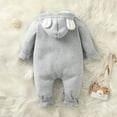 thumbnail image 3 of Spring Autumn Toddler Kids Clothes Toddler Boys Girls Autumn Winter Long Sleeve Cloud Bear Ears Jumpsuit Romper, 3 of 3