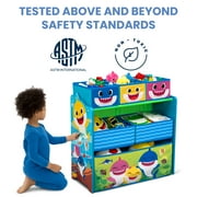 Baby Shark 6 Bin Design and Store Toy Organizer by Delta Children, Greenguard Gold Certified