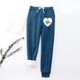 thumbnail image 3 of Gibobby Pantalones deportivos para mujeres Pantalones de terciopelo sólido cálido con bolsillos para mujer, pantalones largos térmicos con forro polar elástico(A,CH), 3 of 4