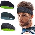 thumbnail image 1 of Paquete de 3 diademas deportivas, diadema antideslizante, diadema, banda para el sudor elástica que absorbe la humedad oso de fresa Hogar, 1 of 4