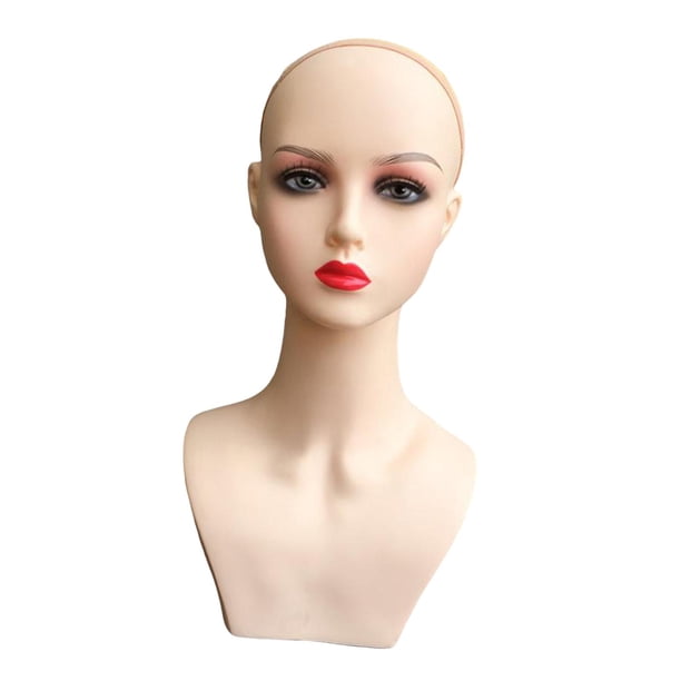 Cabeza de maniquí modelo maniquí peluca cabeza portátil estable peluca resistente soporte de exhibición para gafas pelucas hacer estilismo decoración Estilo C