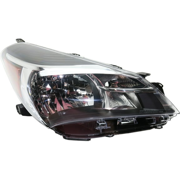 Headlight Compatible With 2015-2017 Toyota Yaris Right Passenger Halogen CAPA Certified