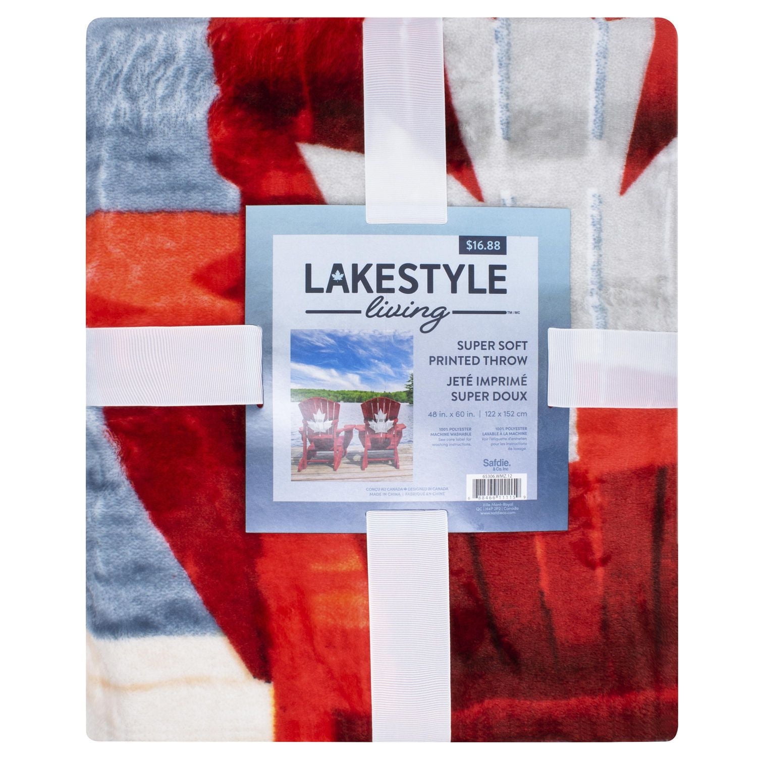 SAFDIE Super Soft Printed Throw, 48"x60", CHAIRS DESIGN