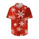 thumbnail image 2 of Hombres de Manga Larga, Navidad Impresa Turndown Collar Blusa, Casual Moda Botón Camisa para las Vacaciones, 2 of 5