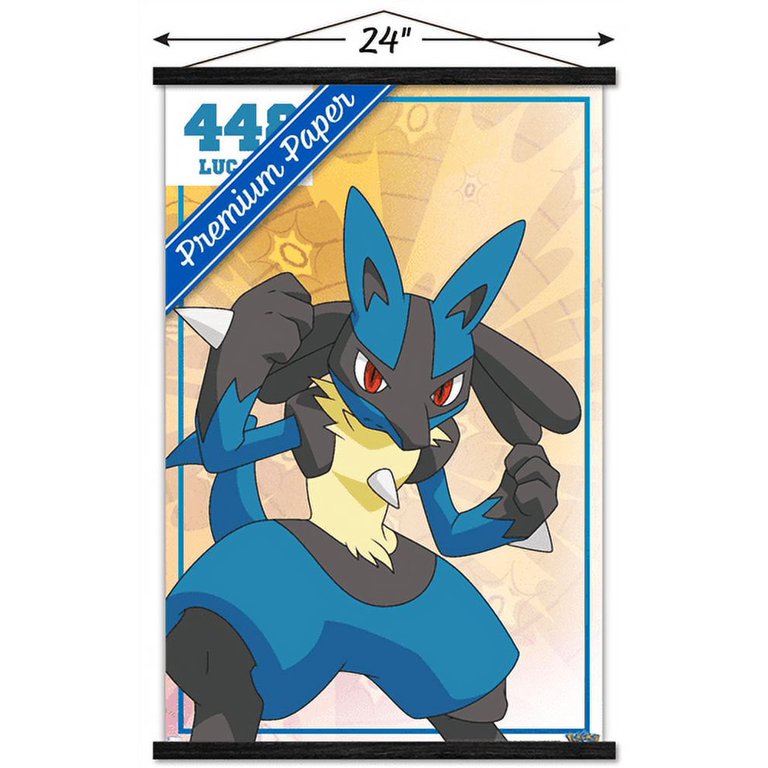 Pokmon - Lucario 448 Wall Poster with Magnetic Frame, 22.375" x 34" -  Walmart.com