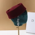 thumbnail image 2 of Vjnyvs Vintage Pillbox Hat for Women Elegant Top Hat Retro French Wool Fascinator Base Wedding Derby Church Party Hat Winter Cocktail Party Fedora, 2 of 7