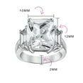 thumbnail image 4 of Bling Jewelry Womens Art Deco 8CTW CZ Rectangle Statement Engagement Ring, 4 of 6