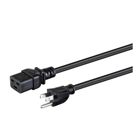 UPC: 0889028142288 | Monoprice Power Cord – 3 Feet – Black  NEMA 5-15P to IEC 60320 C19  14AWG  15A  3-Prong  For Powering Computers  Servers  And Other Network Devices