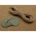 thumbnail image 6 of 100 Pcs Scalloped Blank Wedding Hang Tag Bonbonniere Favor Lolly Bag Gift Tags with Jute Twines - Colors Available, 6 of 7