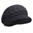 thumbnail image 1 of Ladies winter warm knit hat wool snow ski hat band sun visor, 1 of 5