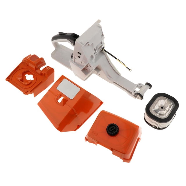 Accesorio de Coche Sunnimix para piezas de Moto 044 MS440 Manija trasera del tanque de combustible de gas color blanco y naranja