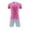 X4-Hot Pink, variant on ATOGUTA Activewear Set for Boys Size 4-16 Years Loose Athletic Performance Crew Neck T-Shirt and Short Outfits Dark Blue