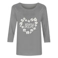 thumbnail image 4 of TaTaai St. Patrick's Day Women Fashion Printed 3/4 Sleeve Tops Casual Round Neck Loose Fit Blouses Soft Stretchy Breathable Spring Winter Daily Wear Gift, 4 of 4