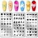thumbnail image 1 of Kit de 3 placas para estampar uñas con diseño de flores, estrellas y mariposas. Incluye plantilla reutilizable para decoración de uñas., 1 of 7