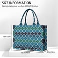 thumbnail image 3 of Large Capacity Tote Bag,Blue Green Checkered Pattern Handbag Fashion Luxury Tote Bag,15.7"x13"x 5.1" Inches,Laptop Compatible, 3 of 6
